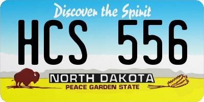 ND license plate HCS556