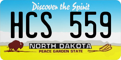 ND license plate HCS559