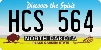 ND license plate HCS564