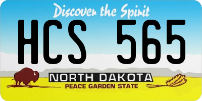 ND license plate HCS565