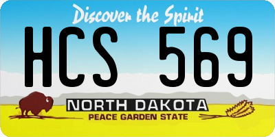 ND license plate HCS569