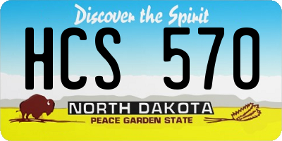 ND license plate HCS570