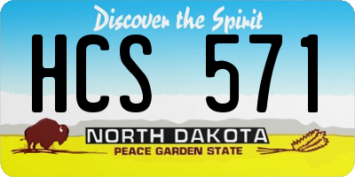 ND license plate HCS571