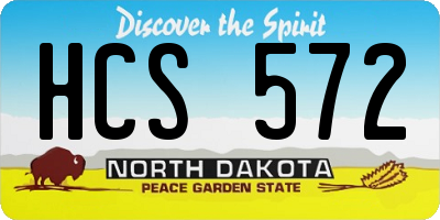ND license plate HCS572