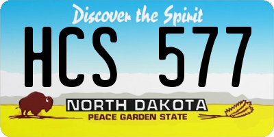 ND license plate HCS577
