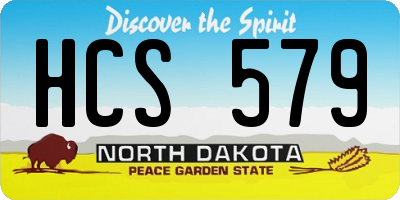 ND license plate HCS579