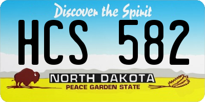 ND license plate HCS582