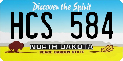 ND license plate HCS584