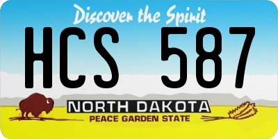 ND license plate HCS587