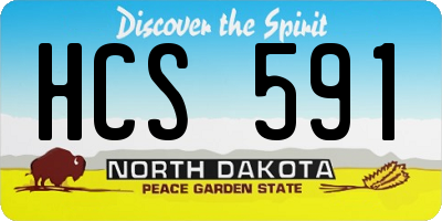 ND license plate HCS591