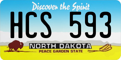 ND license plate HCS593