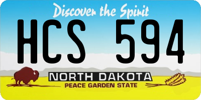 ND license plate HCS594