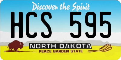 ND license plate HCS595