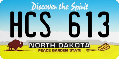 ND license plate HCS613