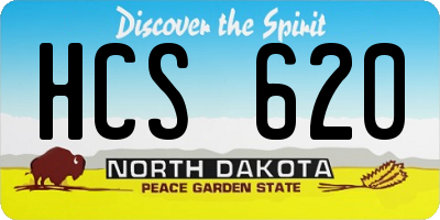 ND license plate HCS620