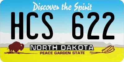 ND license plate HCS622