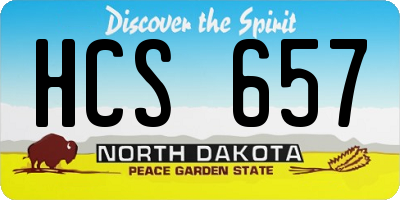 ND license plate HCS657