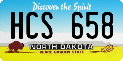ND license plate HCS658