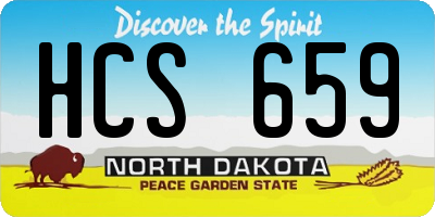 ND license plate HCS659