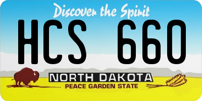 ND license plate HCS660