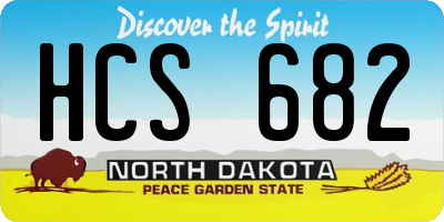 ND license plate HCS682
