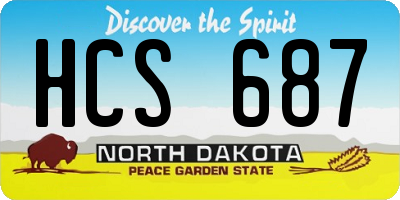ND license plate HCS687
