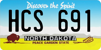 ND license plate HCS691
