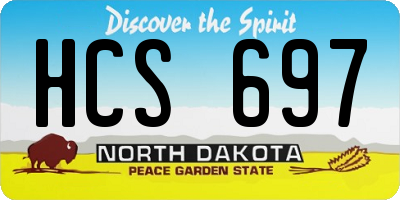 ND license plate HCS697