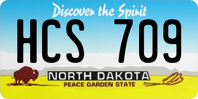 ND license plate HCS709