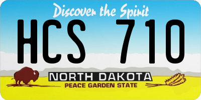 ND license plate HCS710