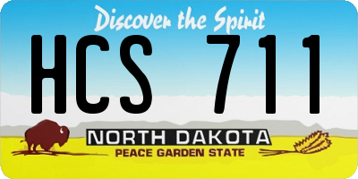 ND license plate HCS711