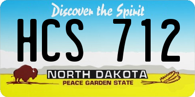 ND license plate HCS712