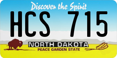 ND license plate HCS715