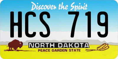 ND license plate HCS719