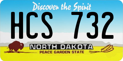 ND license plate HCS732