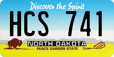 ND license plate HCS741