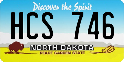 ND license plate HCS746