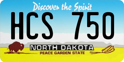 ND license plate HCS750