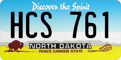ND license plate HCS761