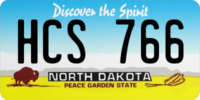 ND license plate HCS766