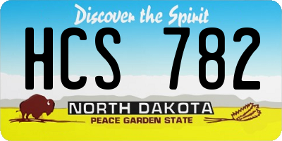 ND license plate HCS782