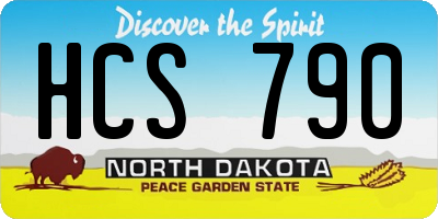ND license plate HCS790