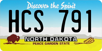 ND license plate HCS791