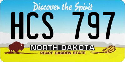 ND license plate HCS797