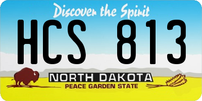 ND license plate HCS813