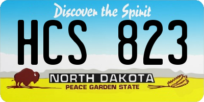 ND license plate HCS823