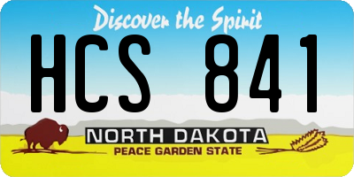 ND license plate HCS841