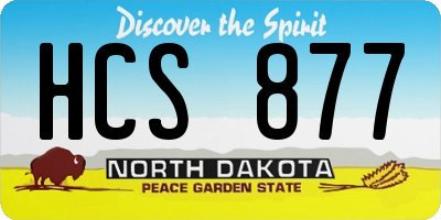 ND license plate HCS877