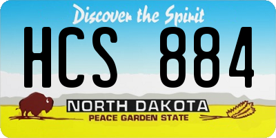 ND license plate HCS884