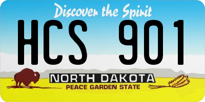ND license plate HCS901